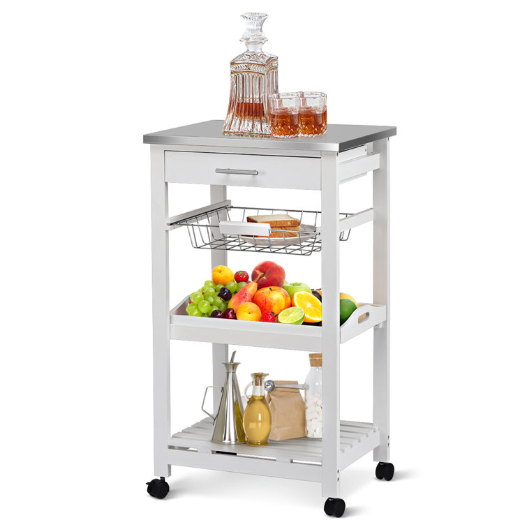 Belfry Kitchen 4 Tier Kitchen Storage Trolley Cart Wayfair.co.uk